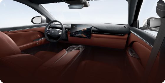 ARCFOX T5 cabin in the brown trim