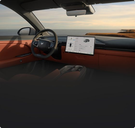 ARCFOX T5 steering wheel and 15.6-inch screen