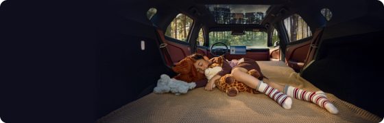 ARCFOX T5 with the seats folded flat