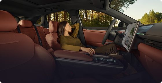 ARCFOX T5 front passenger seat reclined