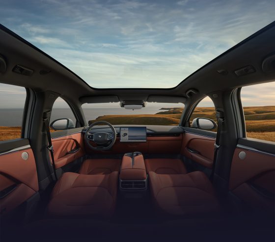 ARCFOX T5 cabin beneath the panoramic glass roof