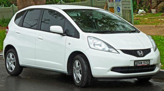 Honda Fit (GE), front three-quarter — badged Jazz outside Japan