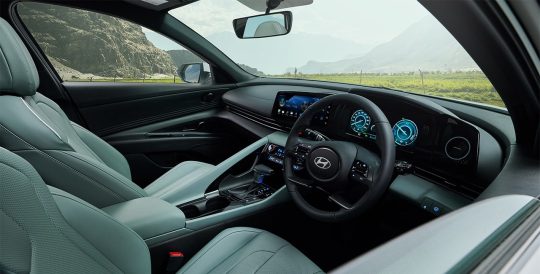Hyundai Elantra Hybrid interior detail