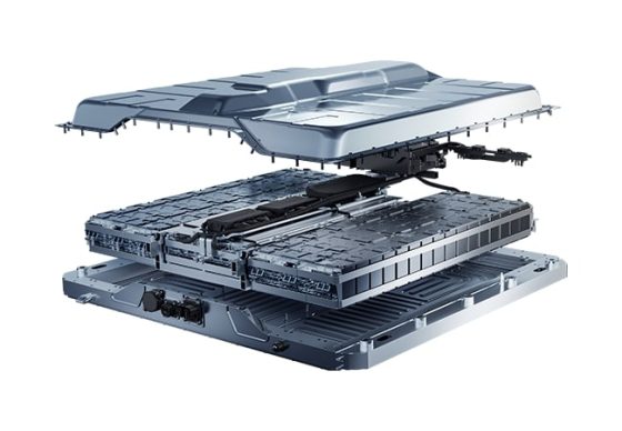 J7 18.3 kWh battery pack, exploded
