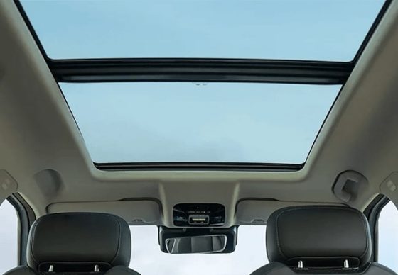 J7 panoramic skylight from inside