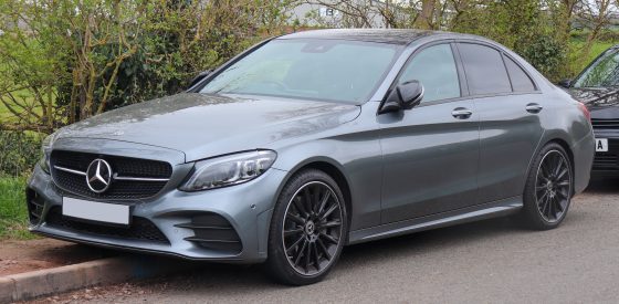 Mercedes-Benz C-Class (W205) saloon after the 2018 facelift, front three-quarter