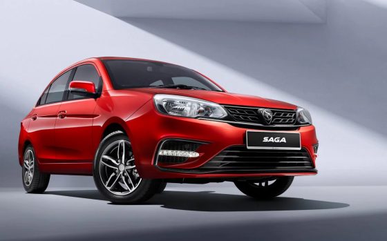 Proton Saga, front three-quarter