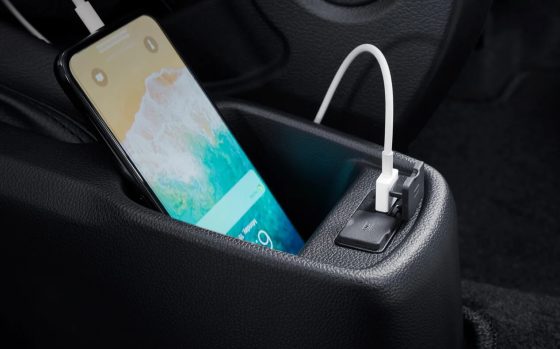 Proton Saga phone charging