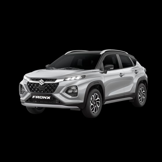 Suzuki Fronx in Silky Silver with a black roof