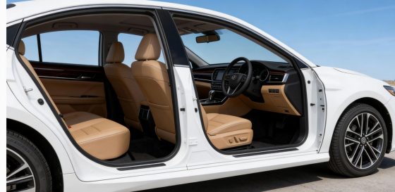 Toyota Camry Hybrid cabin, doors open