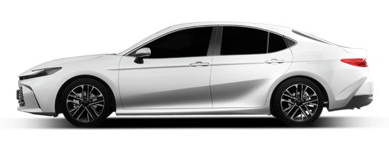 Toyota Camry Hybrid in Super White