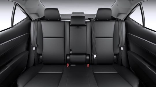 Toyota Corolla Altis X rear seats