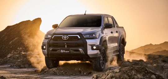 Toyota Hilux Revo Rocco, front three-quarter